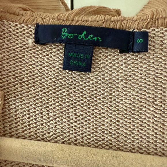 Boden Open Front Linen Silk Cardigan Whimsy Romantic Balletcore Ruffles Girly - Picture 3 of 5